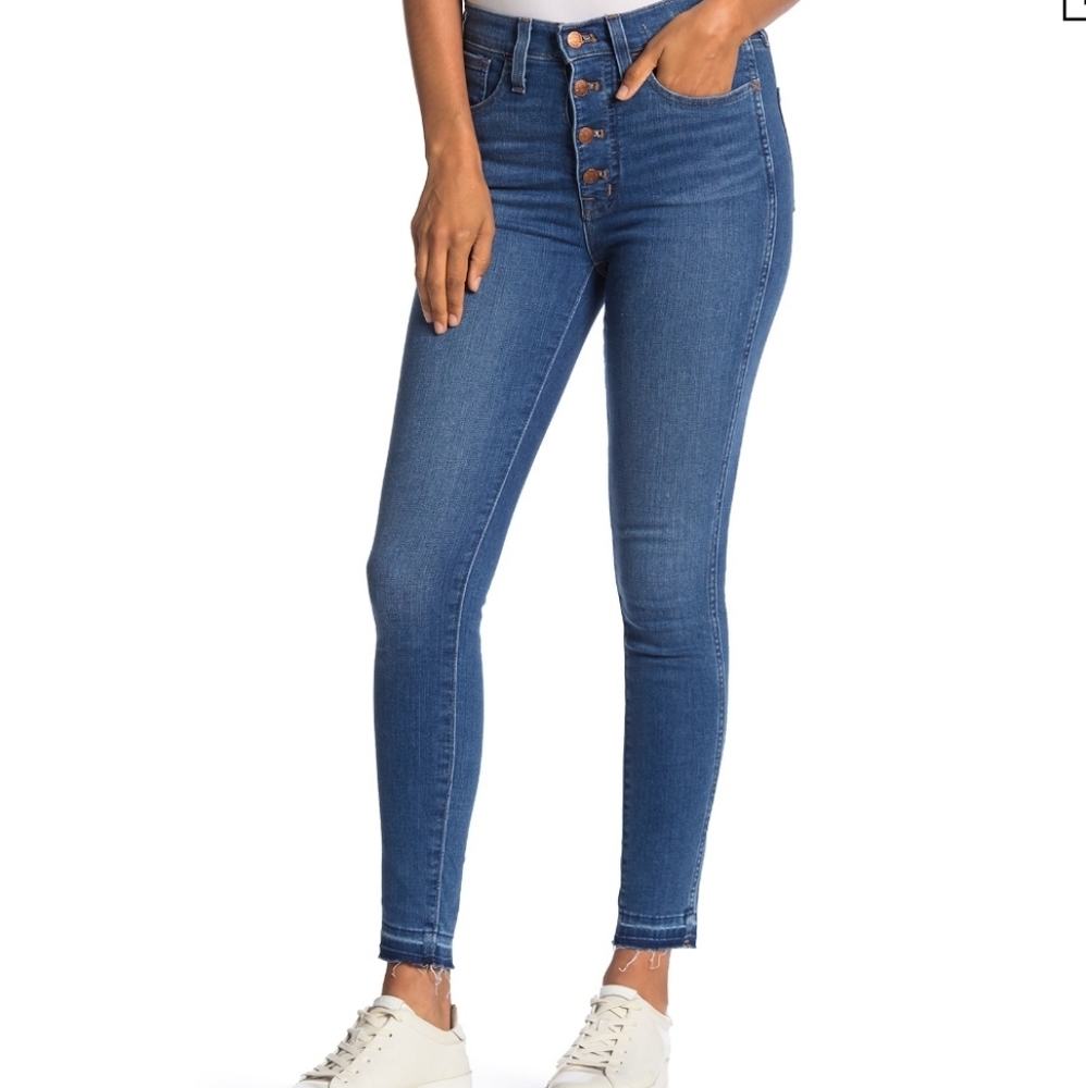 Madewell 10" high rise skinny jeans in mandeville was